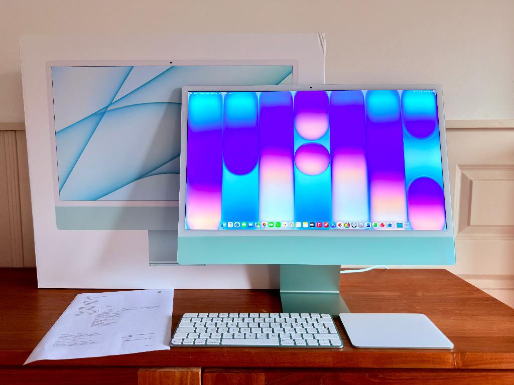 iMac 24" | M1 Chip | 16GB Ram | 1TB SSD | BON + EXTRA'S, Ophalen, SSD, IMac, Zo goed als nieuw
