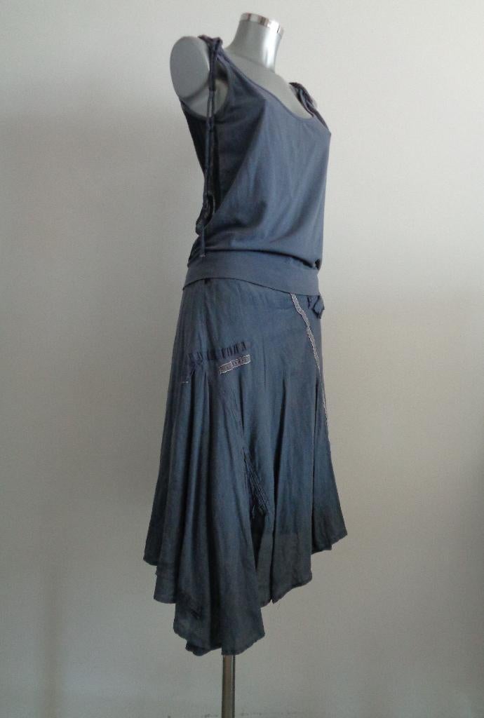 Dept. Department linnen rok, maat Large, Nieuw met kaartjes, Blauw, Maat 42/44 (L), Nieuw, Ophalen of Verzenden
