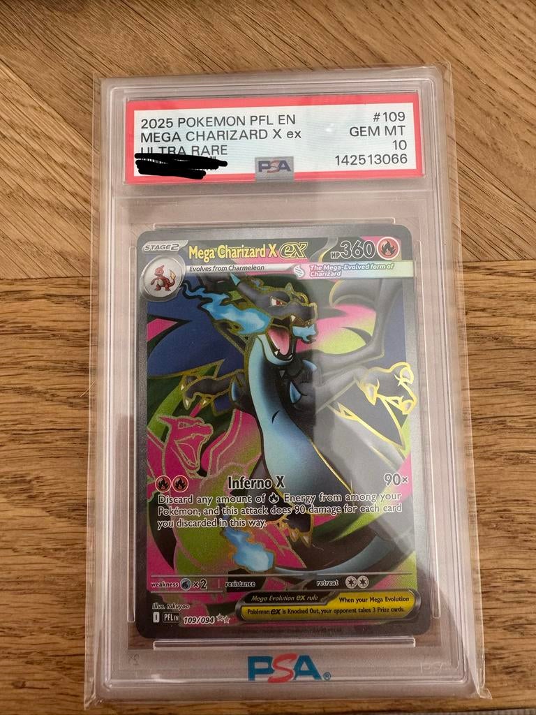 Pokémon Mega Charizard X EX PSA 10 #109, Ophalen, Nieuw, Losse kaart