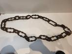 Oude ijzeren sierketting met grote schakels, Antiek en Kunst, Ophalen of Verzenden