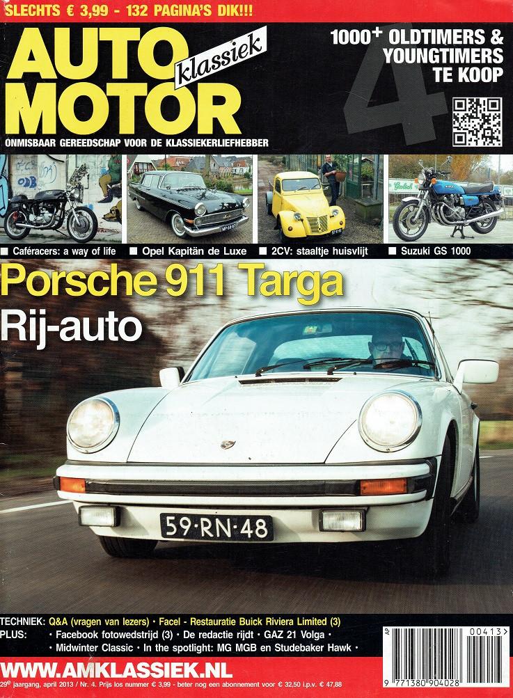 Auto Motor Klassiek 2013 nr. 4 (o.a. Porsche 911 Targa), Verzenden, Gelezen, Algemeen