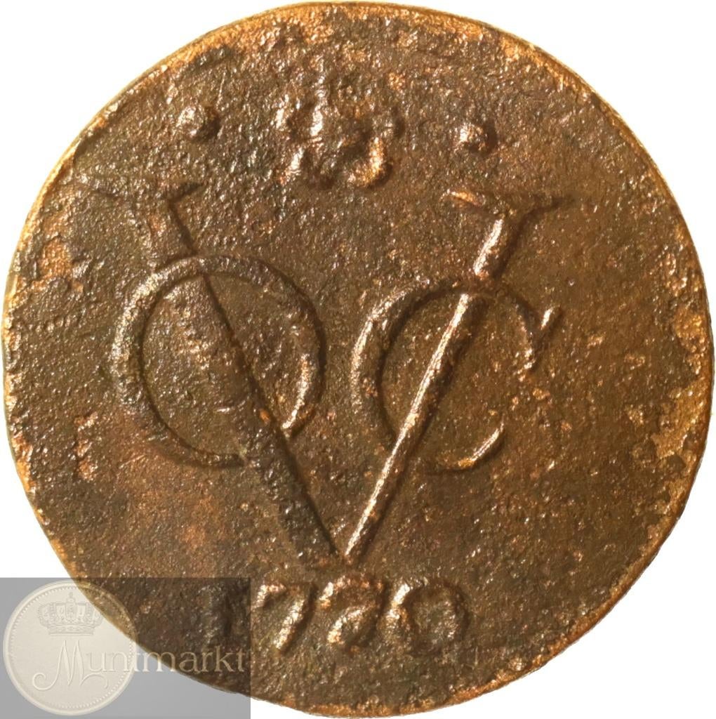 V.O.C. - Holland - ½ Duit 1770, Postzegels en Munten, Munten | Nederland, Ophalen of Verzenden, Vóór koninkrijk, Overige waardes