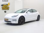 Tesla Model 3 Performance AWD 486pk 75 kWh [ WIT LEDER+AUTOP, Auto's, Tesla, Wit, Origineel Nederlands, Vierwielaandrijving, 84 €/maand