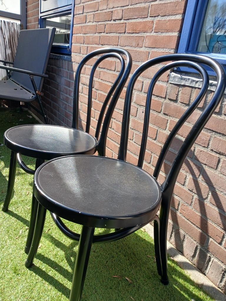 Twee zwarte Ikea krukken, Ophalen of Verzenden, Hout