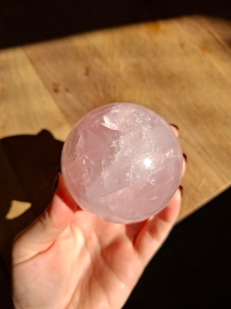 Rozenkwarts Edelstenen Bol - Natuurlijke Kristal Decoratie, Ophalen of Verzenden