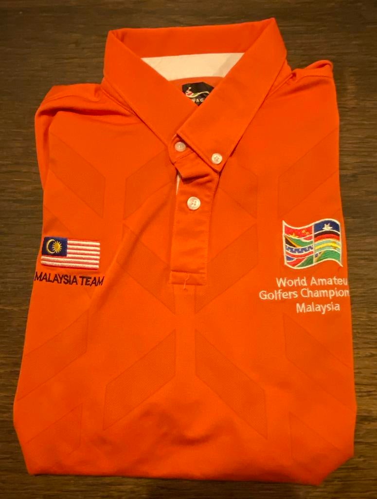 MOOIE UNIEKE GOLF POLO / ORANJE  (MEDIUM), Ophalen, Kleding