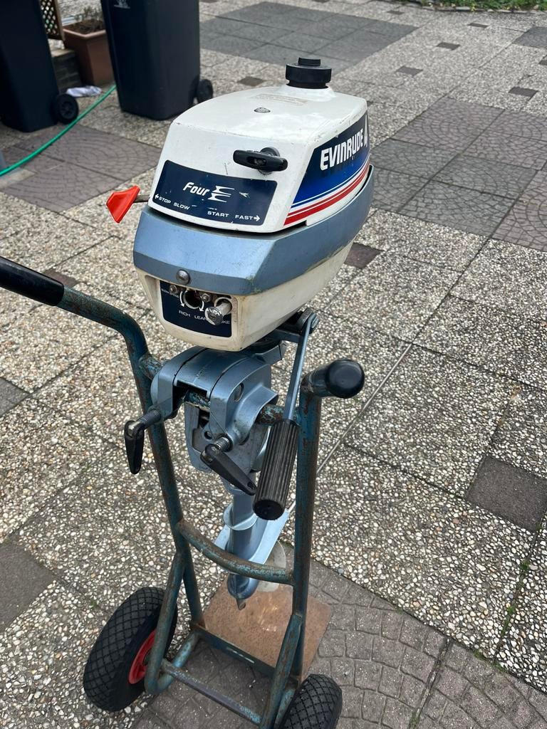 Evinrude 4pk 2 takt 2 cilinder, Ophalen, Gebruikt, Motor en Techniek, Zeilboot of Motorboot