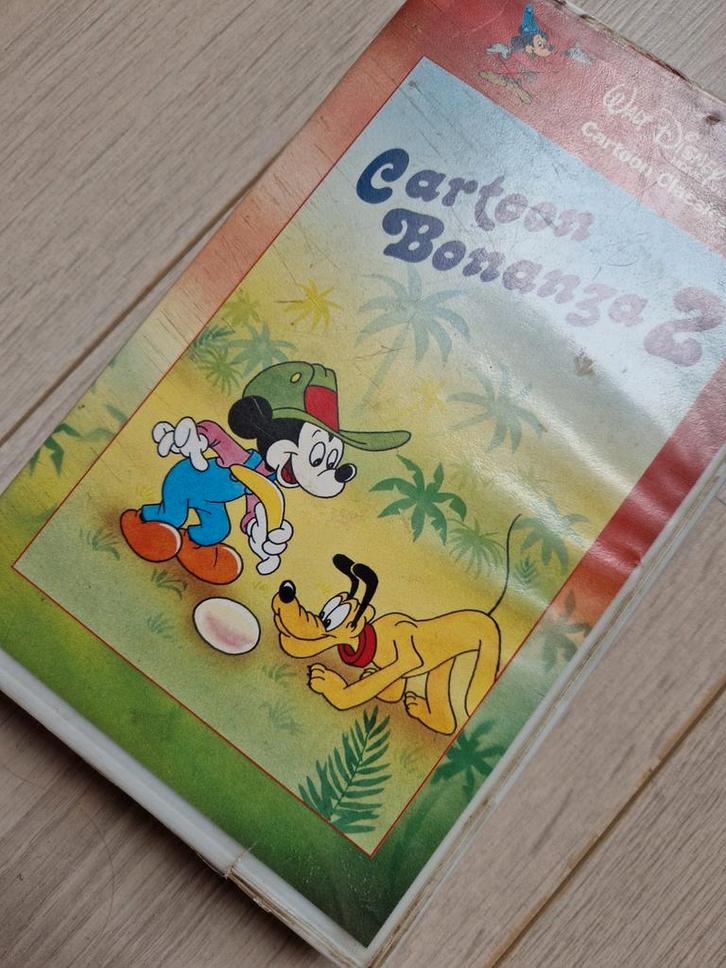 ex rental vhs disney cartoon bonanza 2 walt disney's tape, Cd's en Dvd's, VHS | Film, Zo goed als nieuw, Alle leeftijden, Ophalen of Verzenden