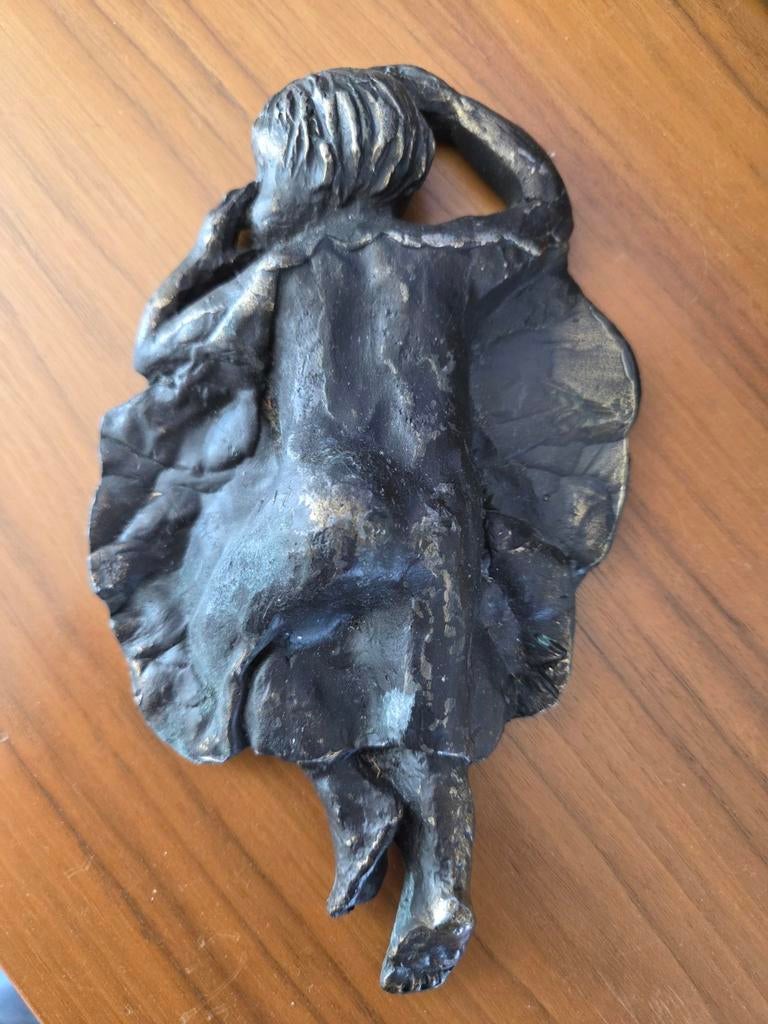 Bronzen beeldhouwwerk " de droom", Antiek en Kunst, Handgemaakt, Minder dan 20 cm, Ophalen of Verzenden, Brons