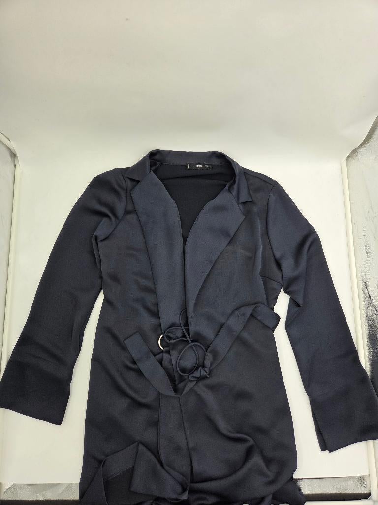 MANGO donkerblauw jurk / blazer dress maat M – chic minimal, Maat 38/40 (M), Mango, Blauw, Ophalen of Verzenden