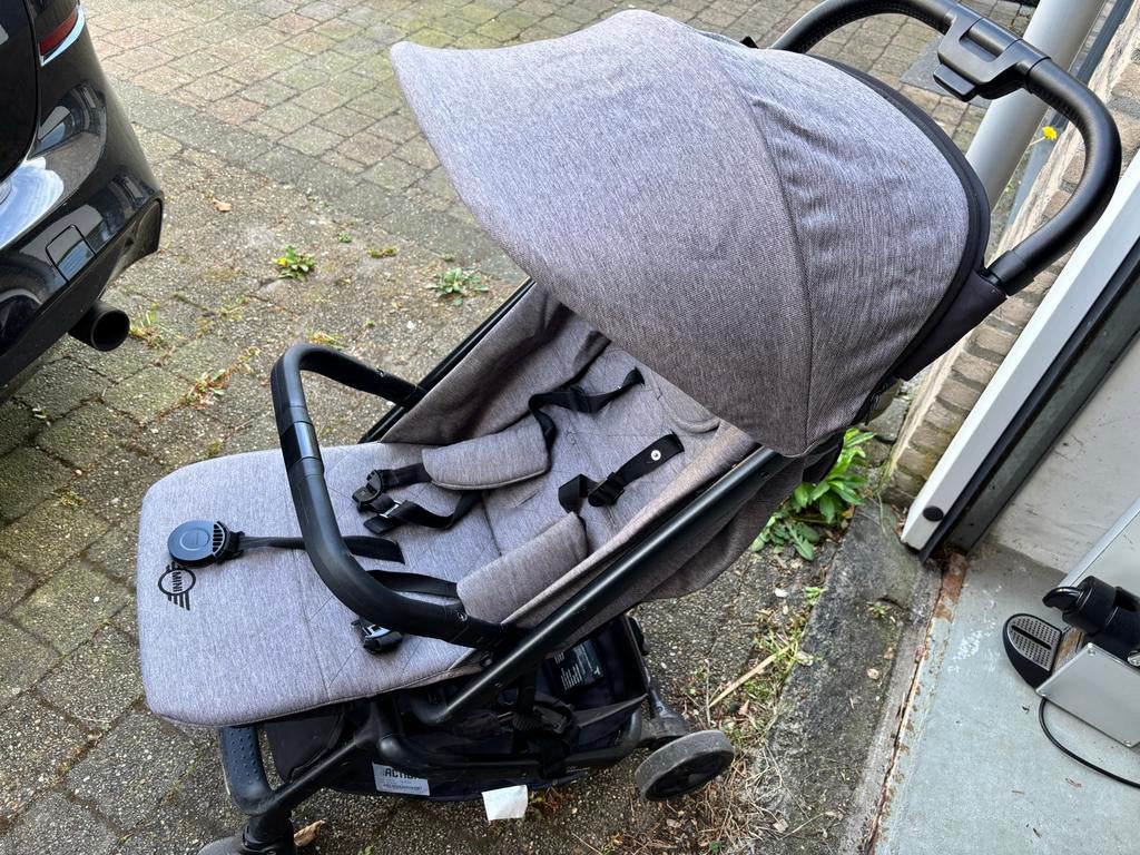 Easywalker buggy grijs met Mini Cooper logo, Ophalen, Gebruikt, Overige merken, Verstelbare rugleuning