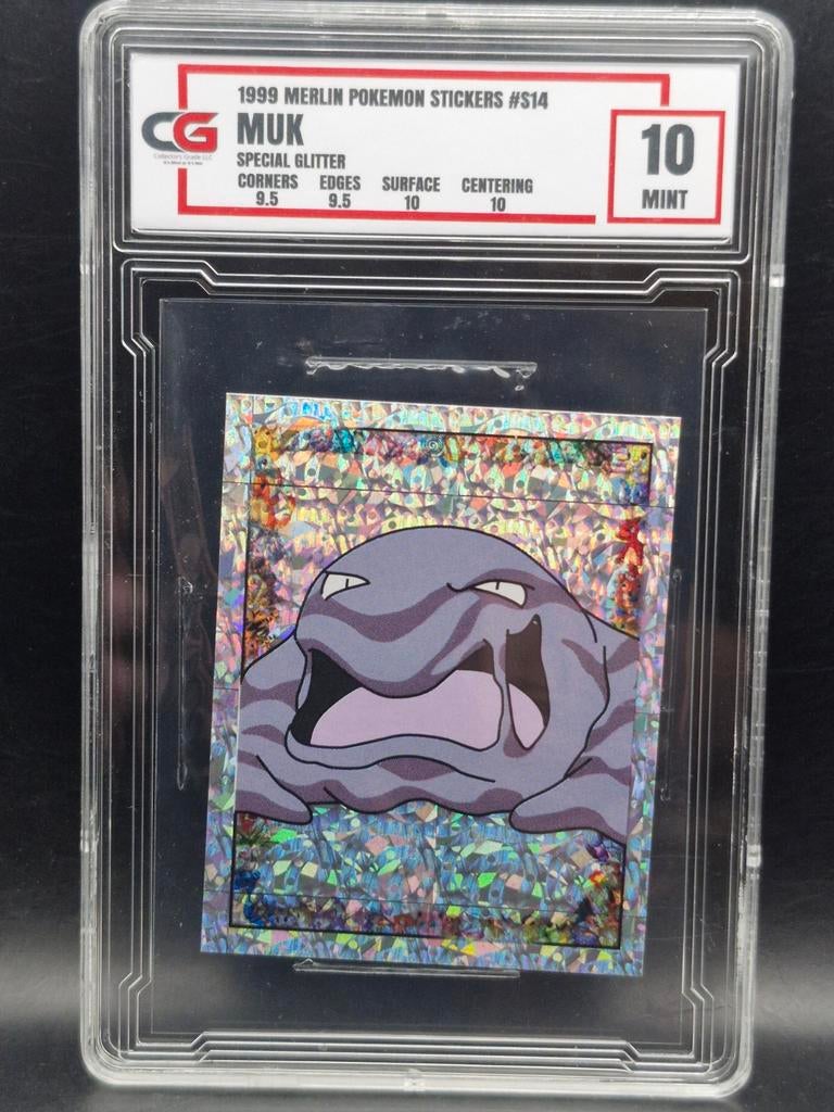 Muk 1999 pokemon sticker special glitter  CG 10 mint, Verzenden, Zo goed als nieuw, Losse kaart