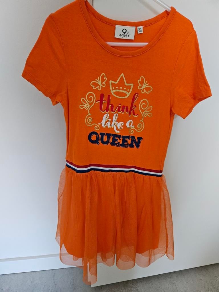 Koningsdag jurkje maat 134 140, Kinderen en Baby's, Ophalen of Verzenden, Zo goed als nieuw, Meisje, Jurk of Rok