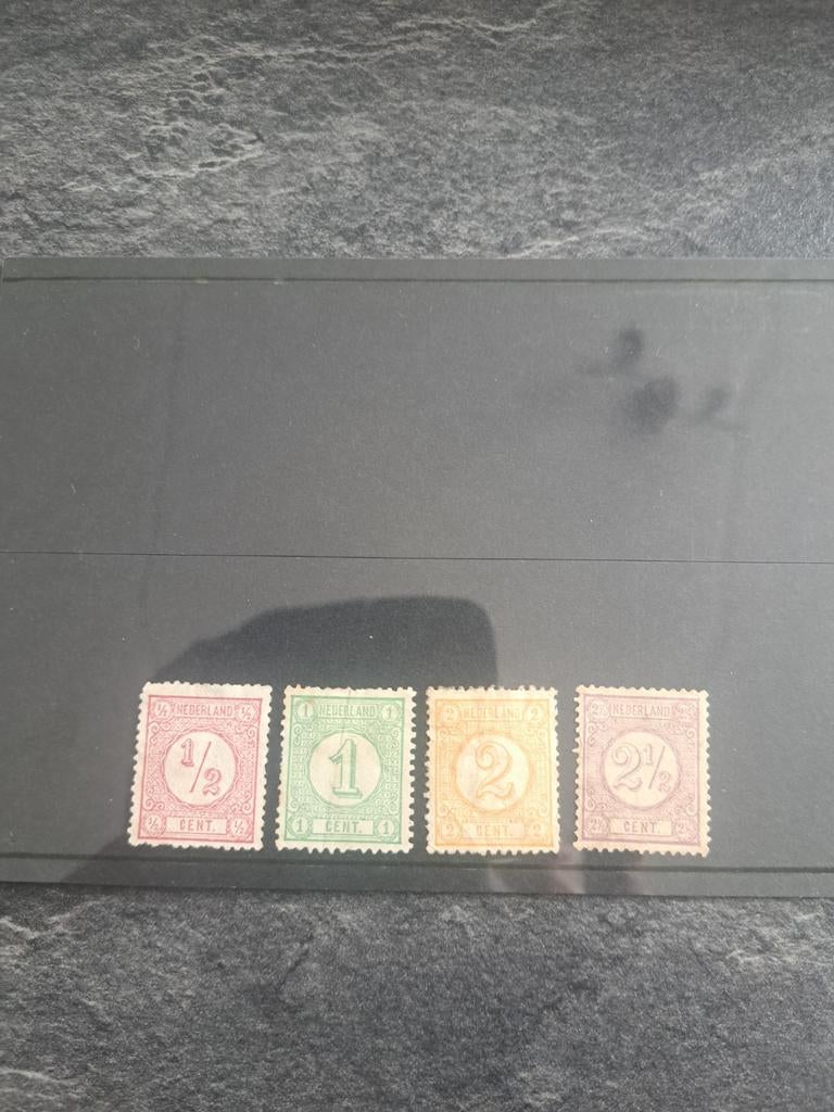Nederlandse postzegels: 1/2, 1, 2 en 2 1/2 cent, Postzegels en Munten, Postzegels | Nederland, Ophalen of Verzenden, T/m 1940