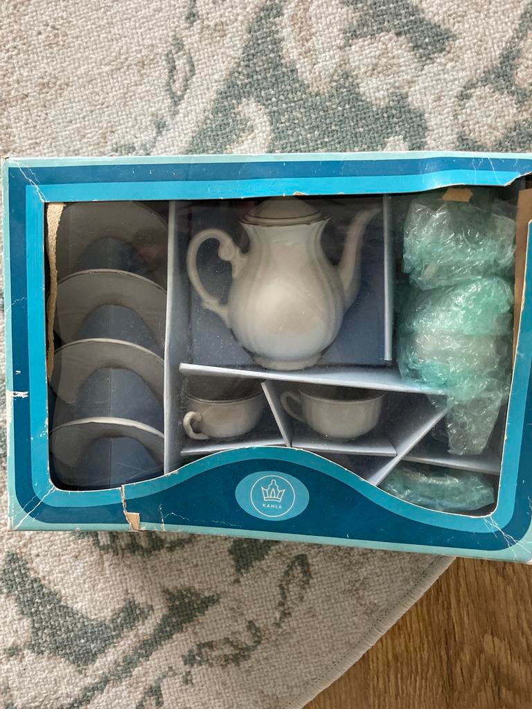 Vintage Douwe Egberts Kinderserviesje Kahla Porzellan, Ophalen of Verzenden