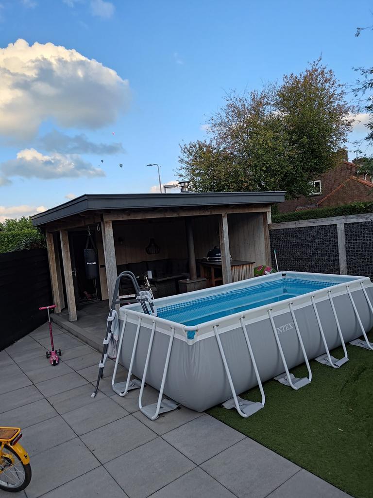 Intex Opzetzwembad 4x2 meter, 1 meter hoog, Ophalen, Gebruikt, 200 tot 300 cm, 80 tot 120 cm