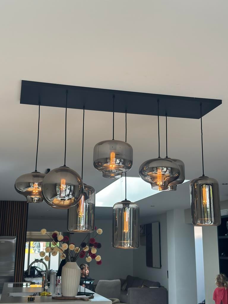 By eve bulb hanglamp plafondplaat, Ophalen, Zo goed als nieuw, Glas, 75 cm of meer