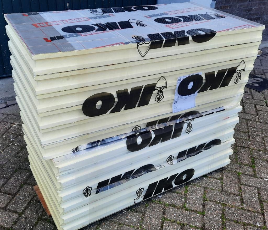 IKO PIR Isolatieplaten Rd 3,60 1200x600x80mm €120 2 pakken, Ophalen, 4 tot 8 cm, Nieuw, 5 tot 10 m²