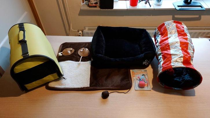 katten reis/draagtas-katten mand-speelkleed-tunnel-speeltjes, Dieren en Toebehoren, Katten-accessoires, Nieuw, Ophalen of Verzenden