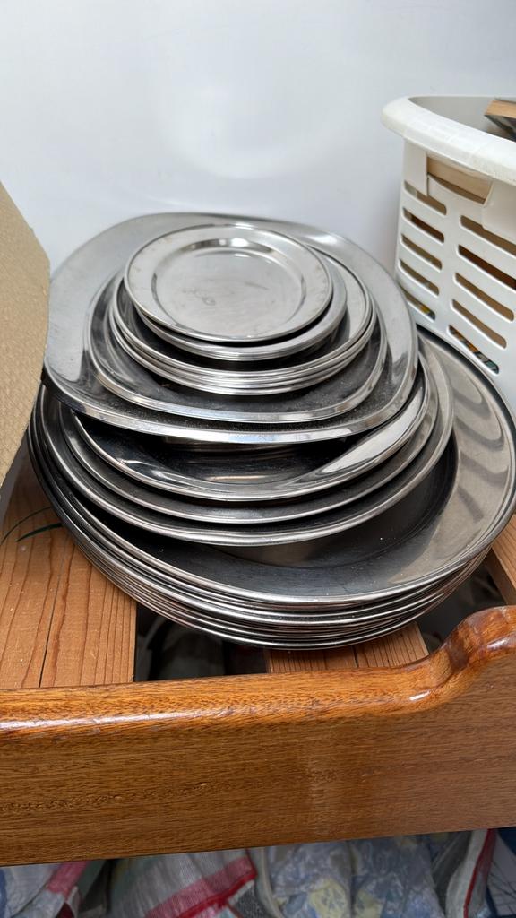 RVS ovale serveerschalen, Ophalen of Verzenden, Zo goed als nieuw