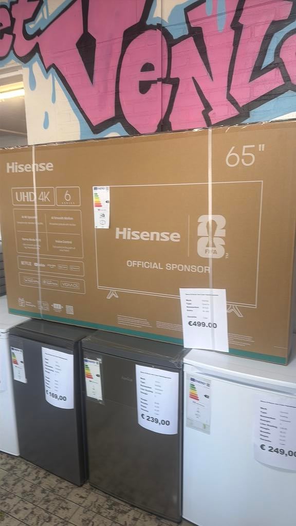 Hisense 65 inch snart tv 65e6nt nieuw, Audio, Tv en Foto, Televisies, Hisense, QLED, Hisense, Nieuw