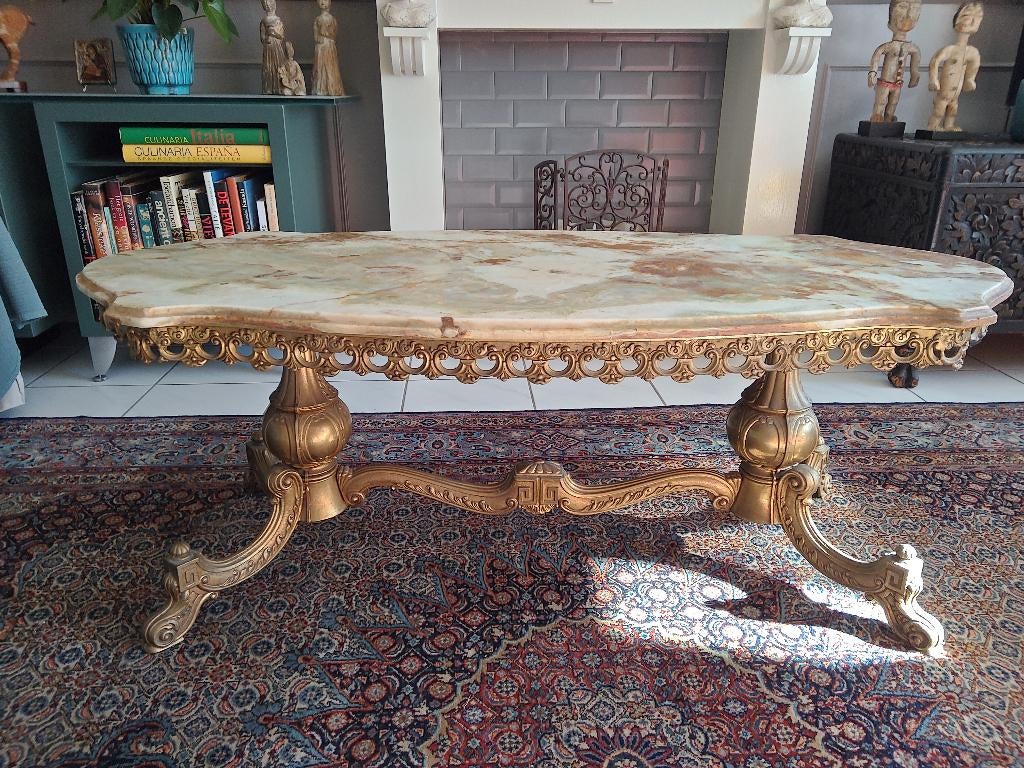 Vintage Regency salontafel, Huis en Inrichting, Ophalen, Gebruikt, 100 tot 150 cm, Overige materialen