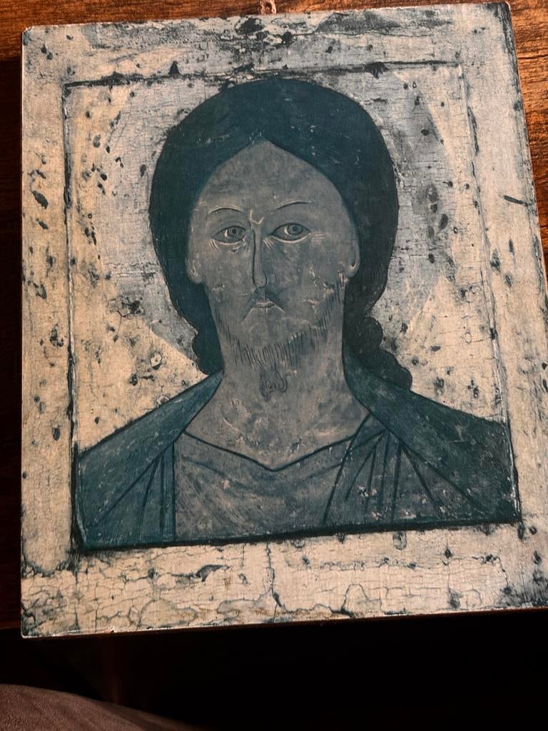 Antieke Icoon Afbeelding van Jezus Christus, Antiek en Kunst, Antiek | Religie, Ophalen of Verzenden