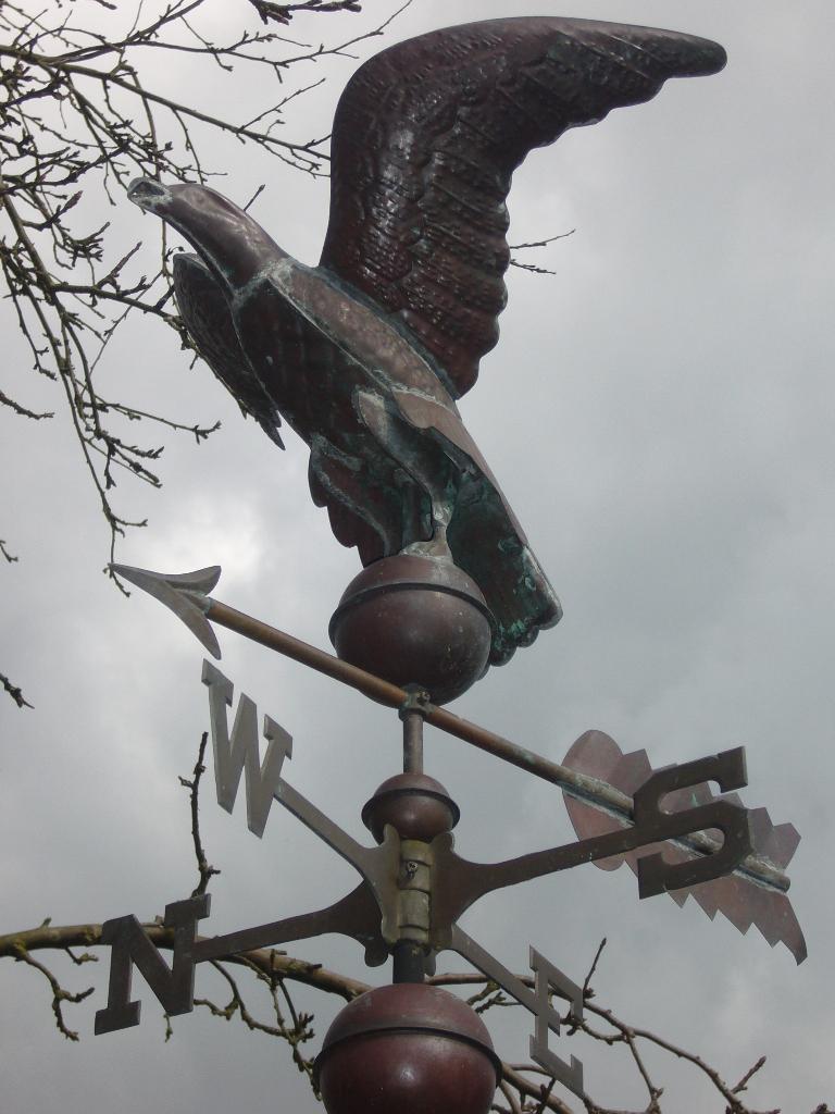 Koperen windwijzer windvaan weerhaan "De Evenaar" Eemnes, Ophalen, Nieuw