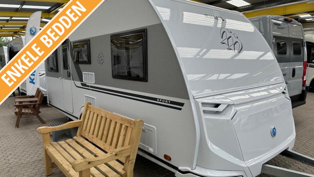 Knaus Sport 460 EU ENKELE BEDDEN 1.500 KG, Caravans en Kamperen, Caravans, Bedrijf, tot en met 4, 1000 - 1250 kg, Standaardzit