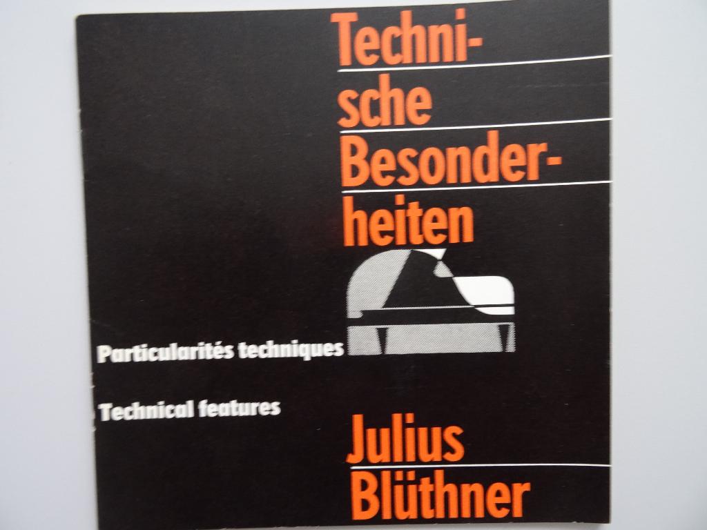 Boekje brochure fabriek Julius Blüthner ca jaren 60 DDR, Ophalen, Instrument, Blüthner, Zo goed als nieuw