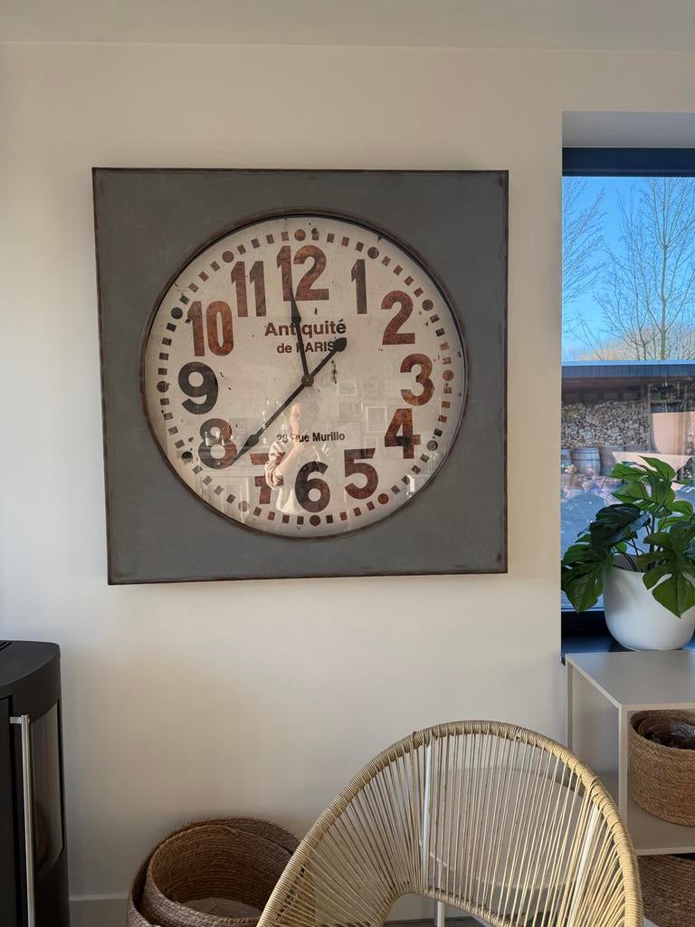 Grote Rootsman wandklok - Antiqué de Paris, Ophalen, Gebruikt, Analoog, Wandklok