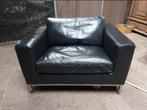Machalka loveseat zwart leer., Ophalen, Gebruikt, Tweepersoons, Minder dan 150 cm