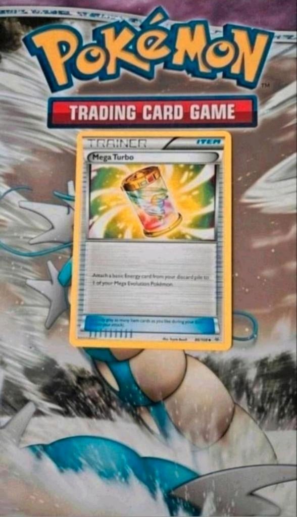 Mega turbo 86/108 XY Roaring Skies pokemon kaart nm, Ophalen of Verzenden, Zo goed als nieuw, Losse kaart