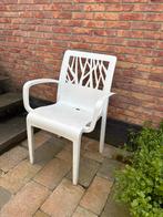 3x Grosfillex Vegetal tuinstoel wit, Tuin en Terras, Ophalen of Verzenden, Gebruikt, Kunststof, Stapelbaar