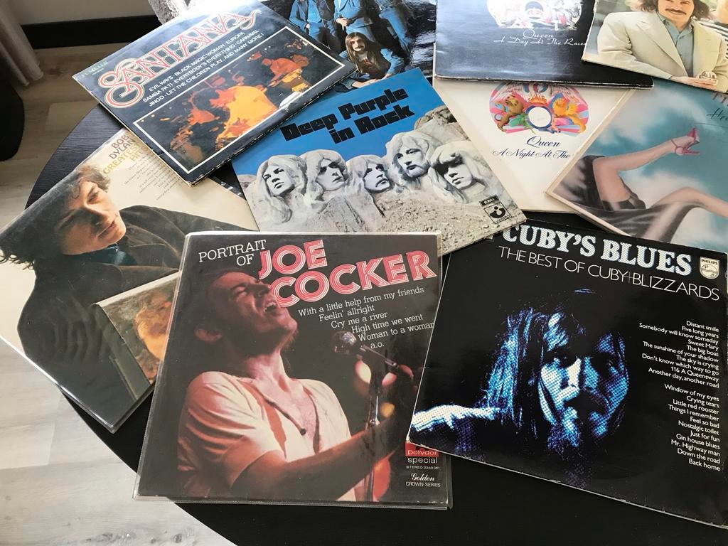 Diverse LP's: Joe Cocker, Deep Purple, Santana, Queen, Cd's en Dvd's, Vinyl | Rock, Ophalen, Gebruikt, 1970 - 1979, 12 inch
