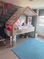 Uniek huisbed met trap, kasten en opbergruimte, Ophalen, 85 tot 100 cm, Zo goed als nieuw, Hoogslaper of Stapelbed