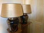 T.K. twee tafellampen (Toulouse) met stenen pot, Ophalen, Gebruikt, Stof, 50 tot 75 cm