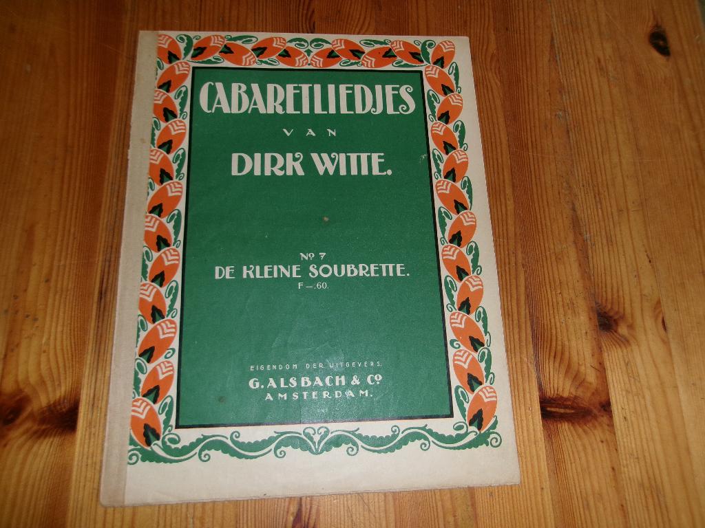 Dirk witte - cabaretliedjes, Muziek en Instrumenten, Bladmuziek, Gebruikt, Artiest of Componist, Klassiek, Piano, Zang, Ophalen of Verzenden