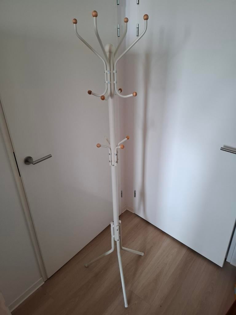 Vrijstaande kapstok wit, Ophalen, Gebruikt, Staande kapstok, 150 tot 200 cm
