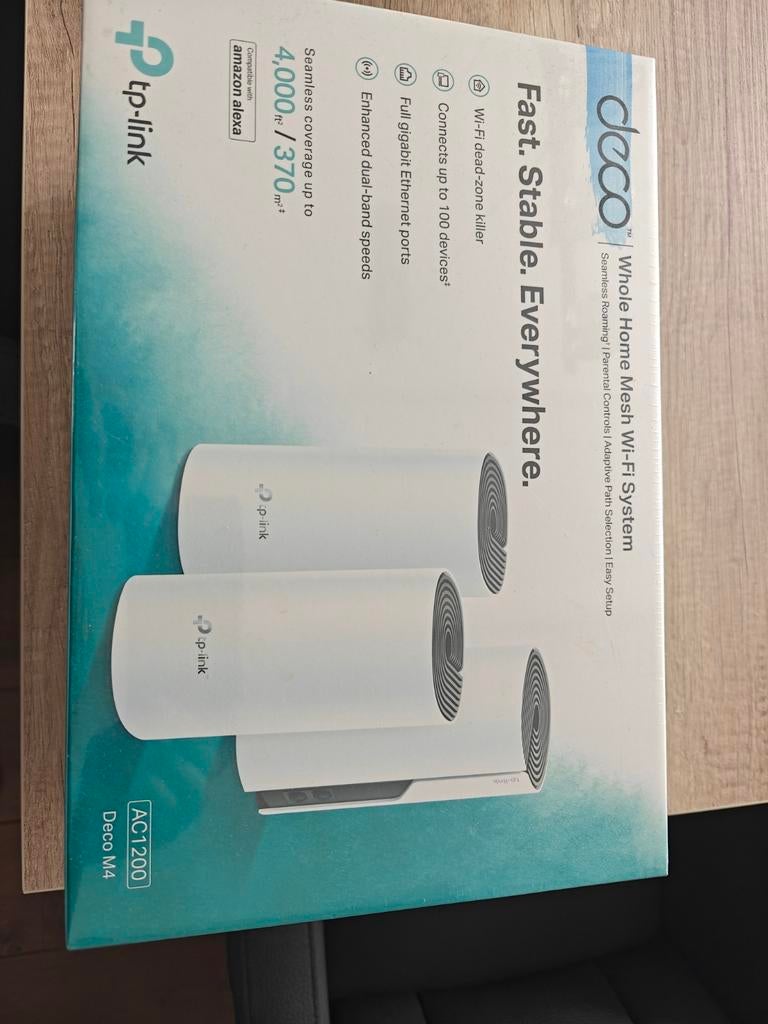 TP-Link Deco M4 Mesh Wi-Fi Systeem - Nieuw in doos, Ophalen of Verzenden, Nieuw, Router, TP-Link