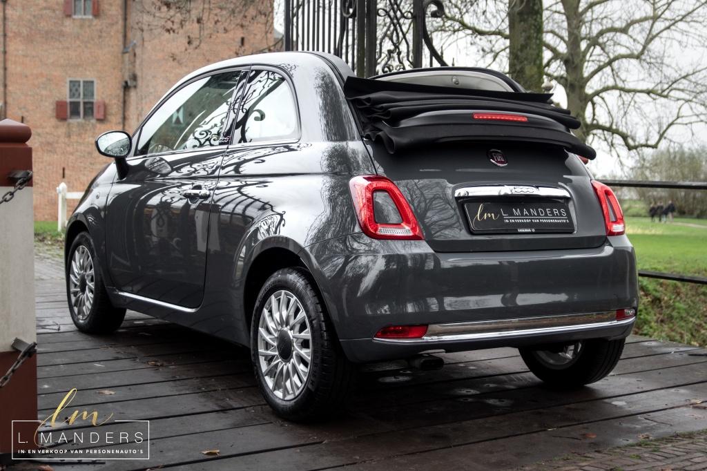 Fiat 500C 1.2 Lounge 2018 GRIJS | Cabrio | Airco | Benzine |, Auto's, Keurmerk '100% Onderhouden', Gebruikt, 4 cilinders, Cabriolet