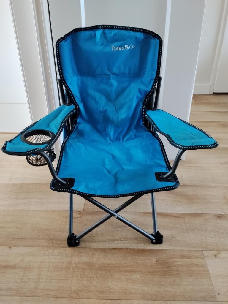 Kinder campingstoel met zonnescherm - Travel&Co, Caravans en Kamperen, Ophalen of Verzenden, Gebruikt