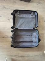 Compacte zilverkleurige handbagage koffer met wieltjes, Ophalen, Wieltjes, Gebruikt, 50 tot 60 cm