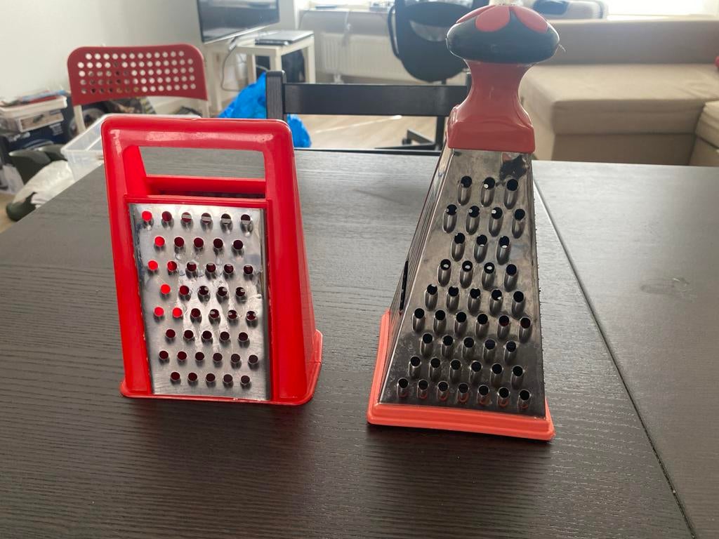 Rasp Set (2 stuks) – Keukenrasp – Goede Kwaliteit – Bieden, Ophalen, Metaal, Rood, Overige typen