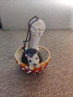 Egel In Paddenstoel 7x8x10cm beeldje decoratie herfst, Verzenden, Nieuw, Dier