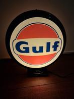 Retro Gulf Gaspomp Globe Lamp op Standaard met LED, Ophalen of Verzenden, Nieuw, Retro automobilia