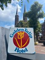 Emaille Reclame Bord Golden Tulip Hotel, Ophalen, Zo goed als nieuw, Reclamebord