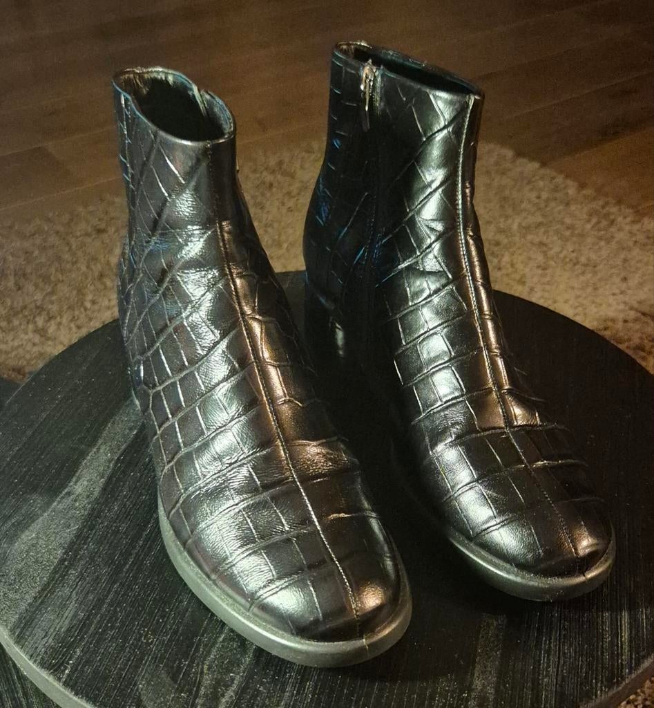 Nieuwe Zwarte Leren Ecco Laarsjes Maat 41, Kleding | Dames, Schoenen, Ophalen of Verzenden