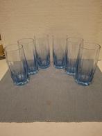 Oneida Pasabahce  made in USA - 6 mooie blauwe water glazen, Ophalen of Verzenden