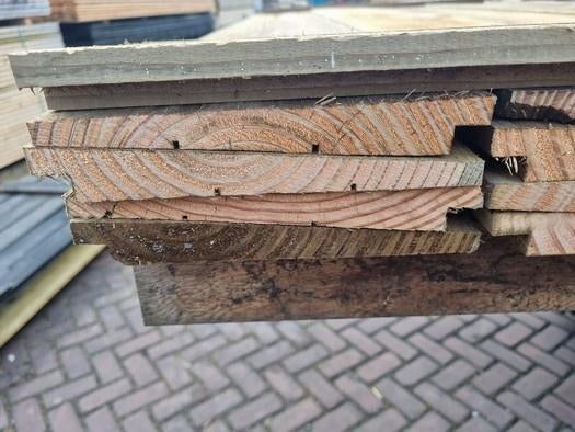 6.92 m2 Zweeds rabat - Douglas - geïmpregneerd - nr: tp644, Ophalen, Nieuw, 180 tot 250 cm, Planken